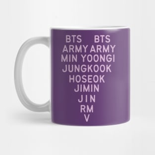 BTS Names heart Borahae Mug